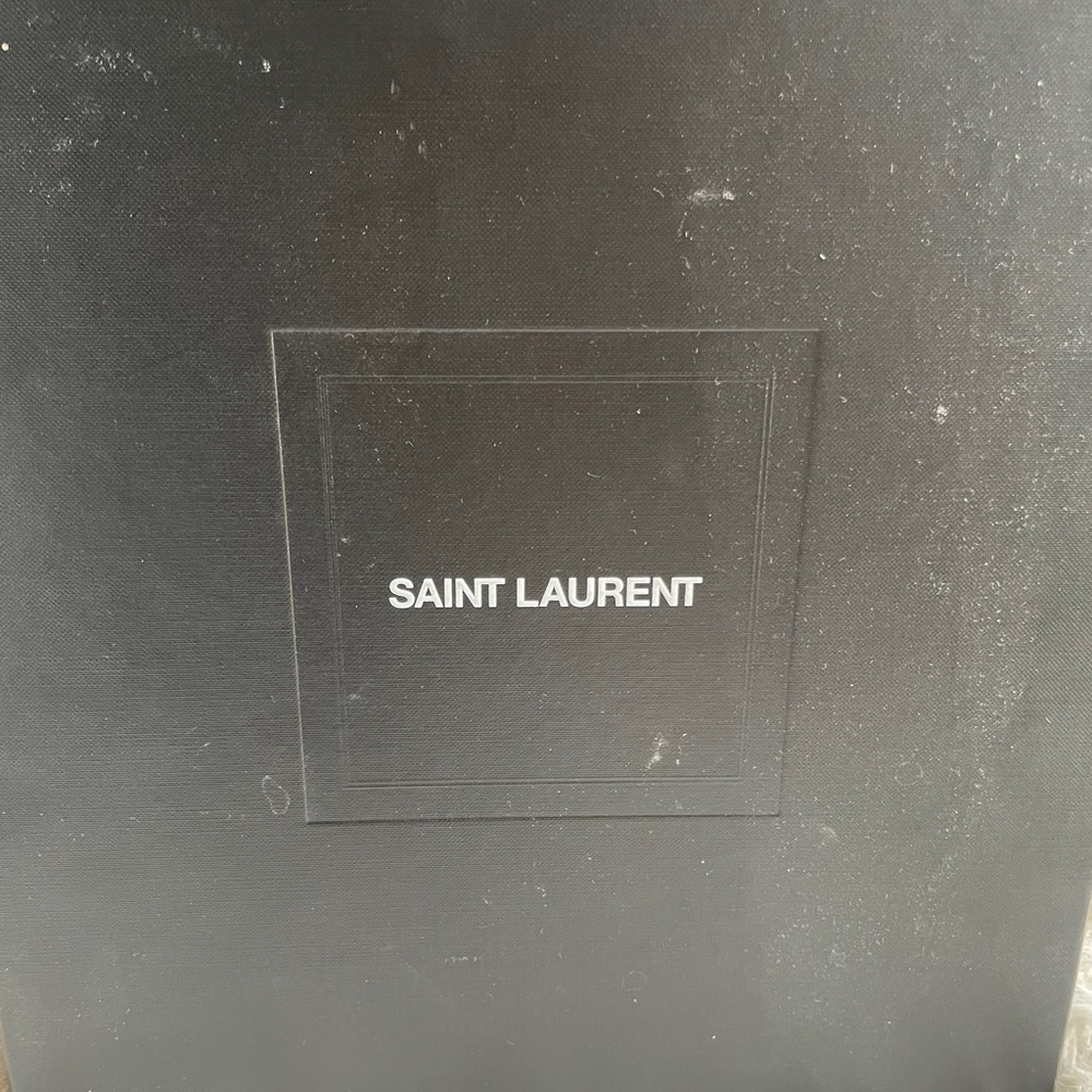 Saint Laurent Black Ankle Boots with Silver Heel - Picture 9 of 15